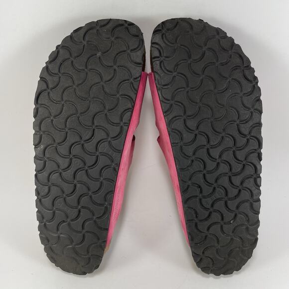 Birkenstock Arizona Sandals Womens Size 38 US 7-7.5 Pink Oiled Leather Soft FB - Picture 7 of 9